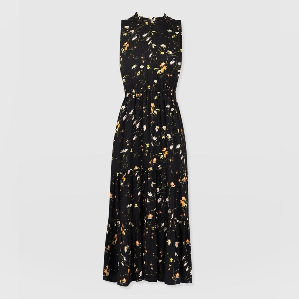 Saint + Sofia | The Orla Dress in Black Floral
